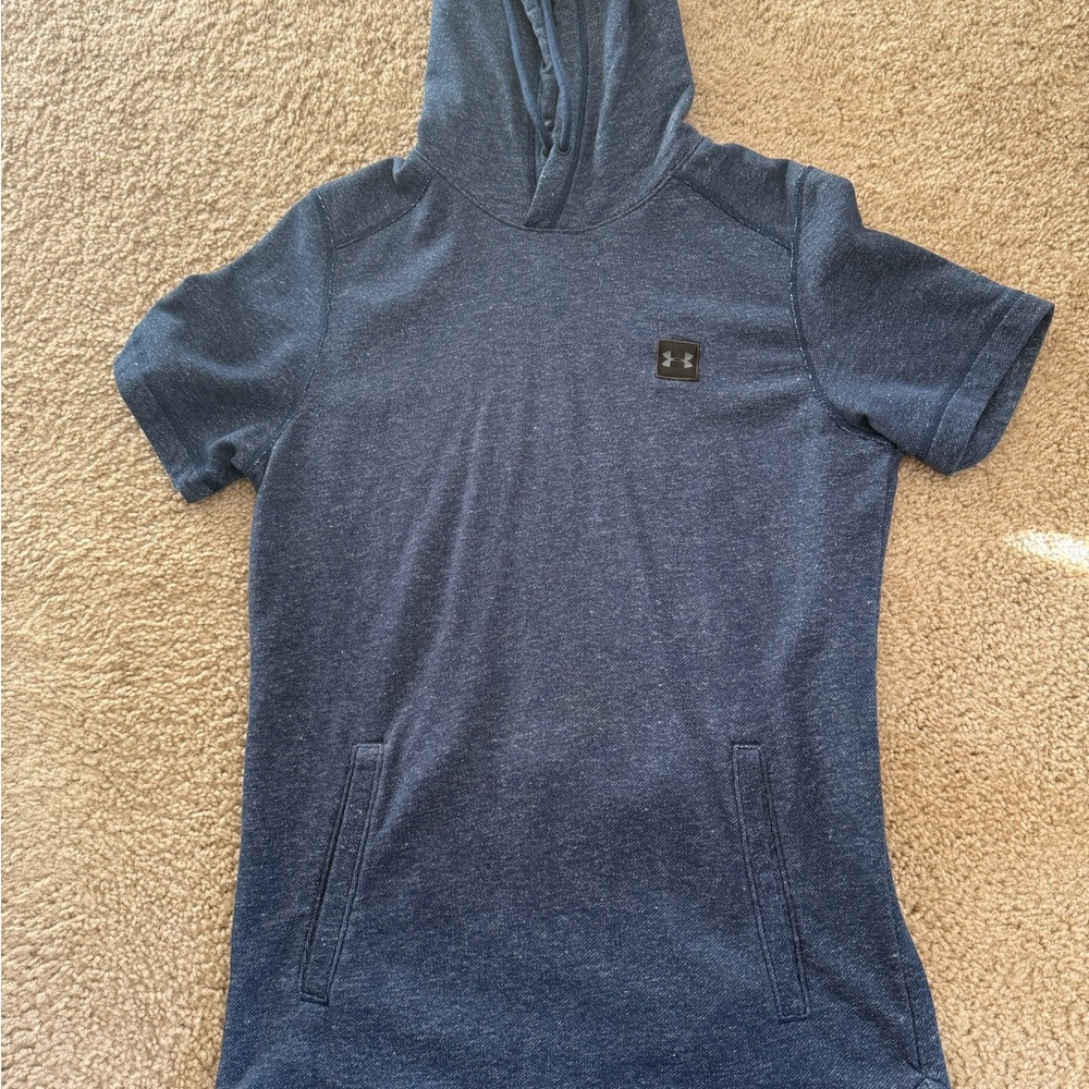 Under Armour Blue Short Sleeve Hoodie